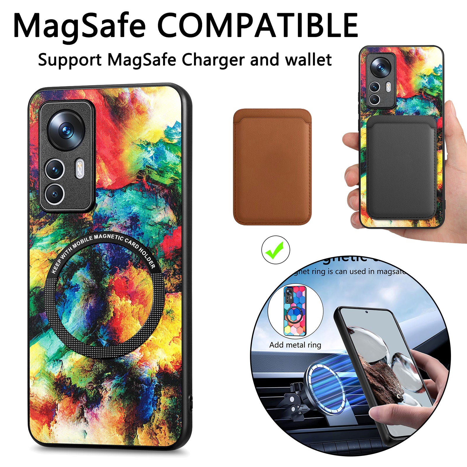 For Xiaomi 12T 5G Redmi K50 Ultra 5G Pattern Printing PC TPU PU Leather Coated Anti-drop Cover Metal Ring Design Phone Case For Xiaomi 12T 5G Redmi K50 Ultra 5G Pattern Printing PC TPU PU Leather Coated Anti-drop Cover Metal Ring Design Phone Case